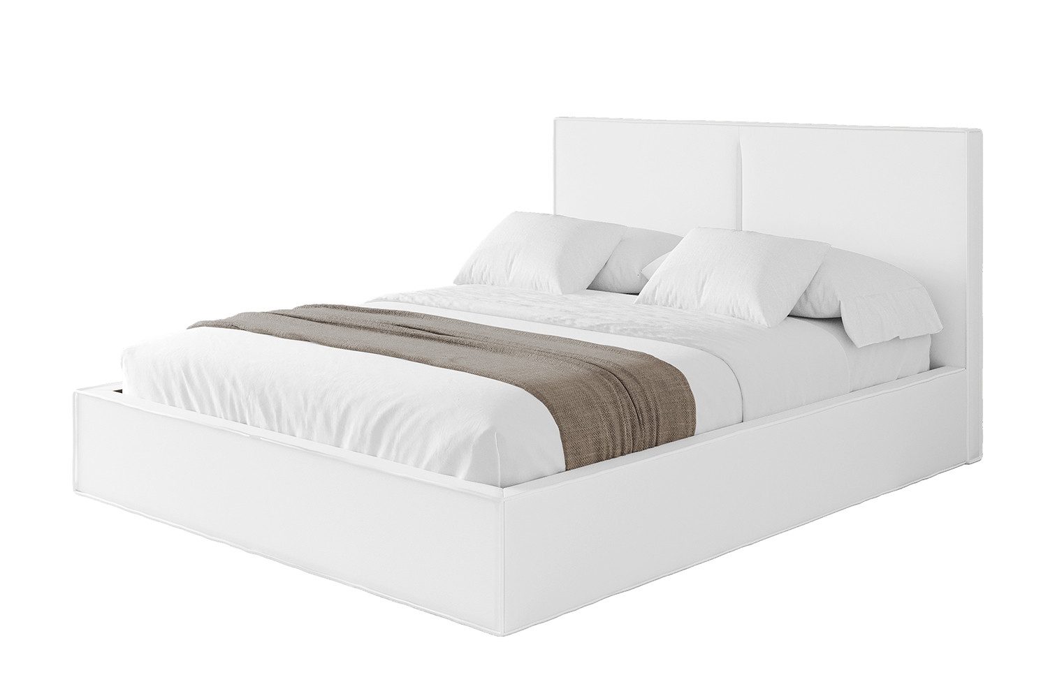 ALTDECOR Polsterbett EMMI (Polsterbett mit Bettkasten und Lattenrost, Boxbett ohne Matratze), Doppelbett mit Stauraum, Bett mit Kopfteil