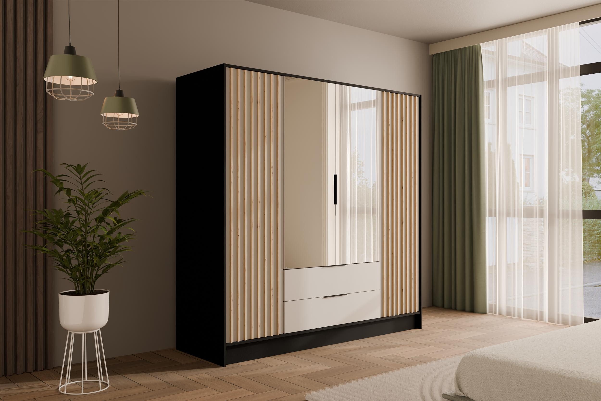 ALTDECOR Drehtürenschrank NELIA (Kleiderschrank Garderobenschrank mit günstig online kaufen