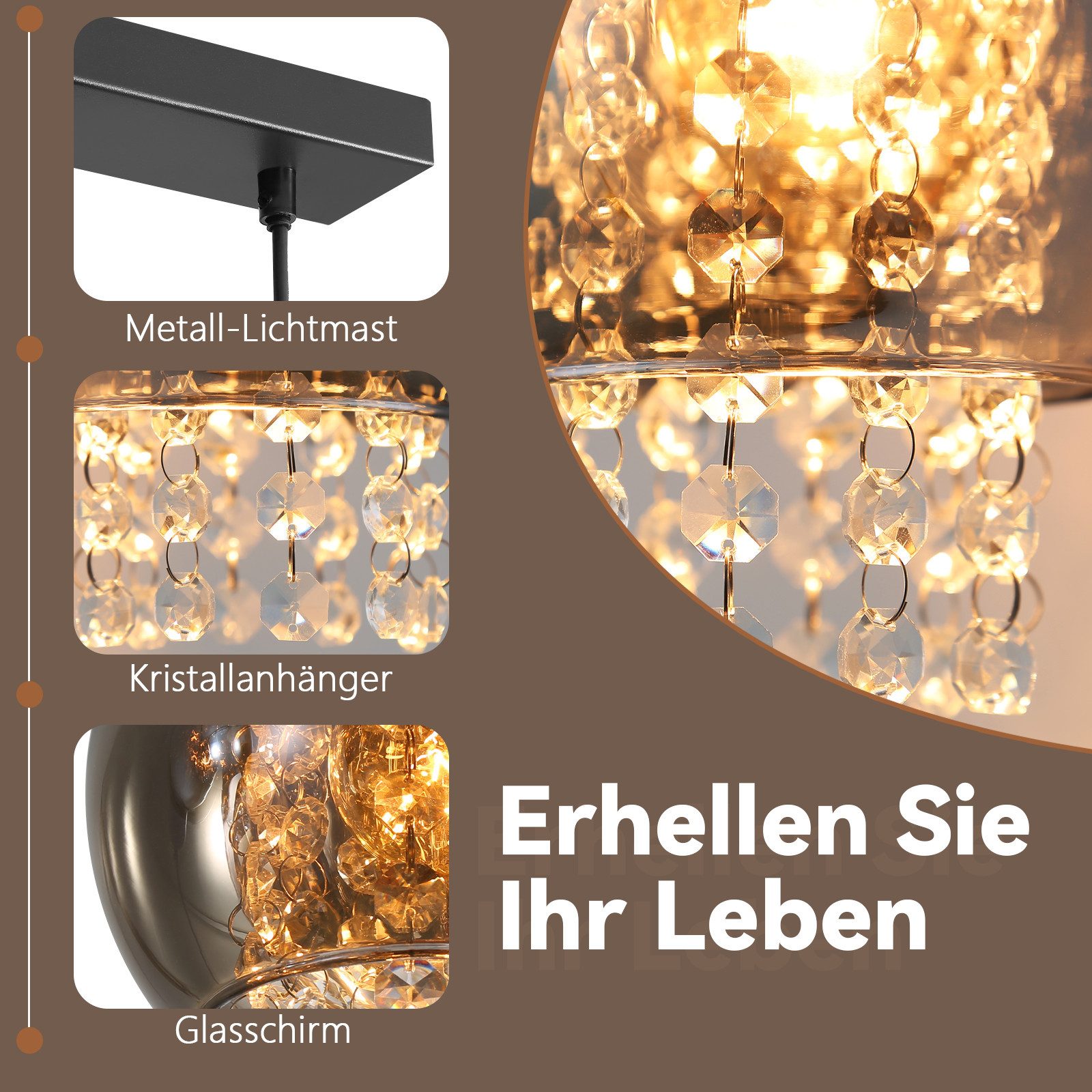 ZMH Pendelleuchte Esszimmer 3/4 Flammig E27 günstig online kaufen