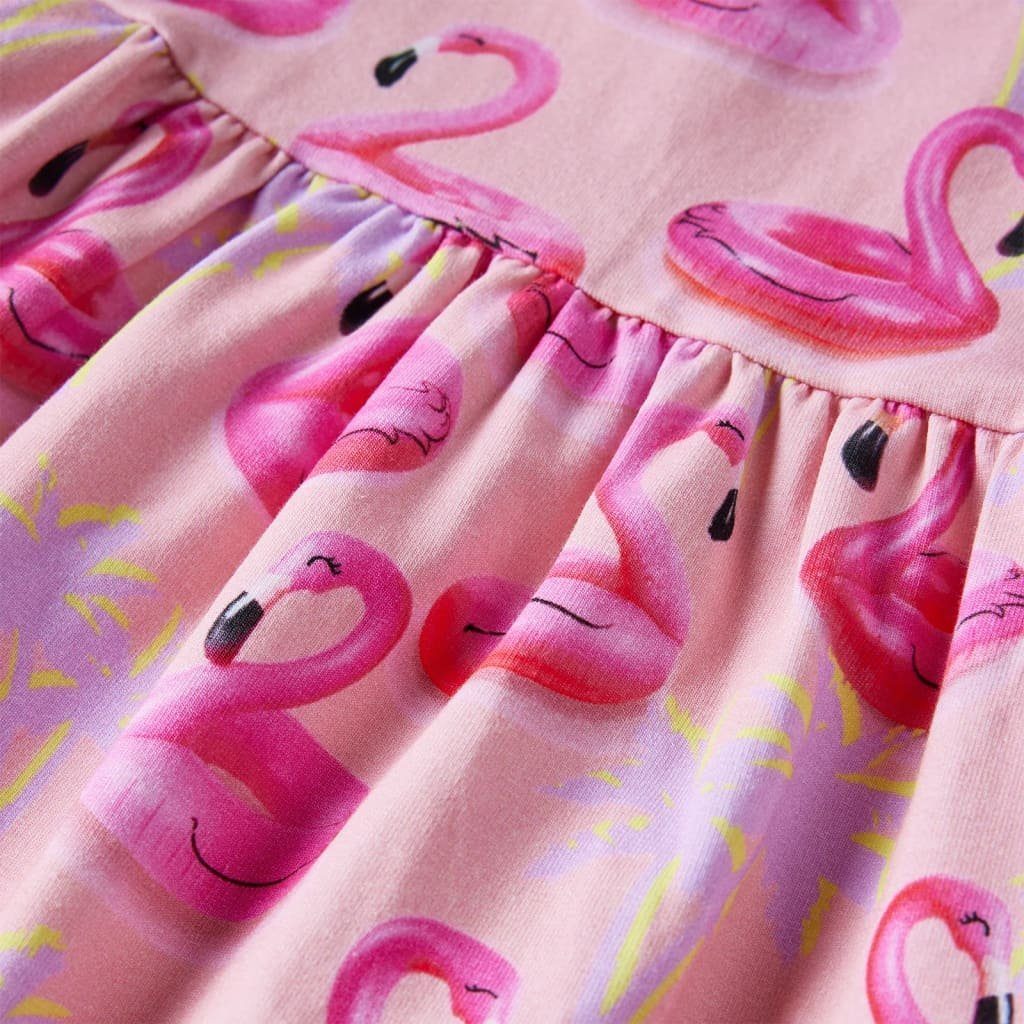 92 Flamingo-Schwimmringen A-Linien-Kleid Hellrosa vidaXL Kinderkleid mit