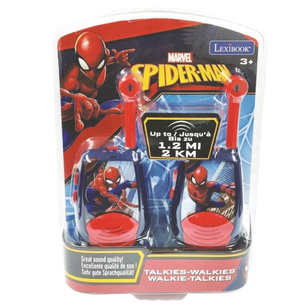 Talkie Walkie Spider-Man Walkie-Talkies Morse-Lichtfunktion 120 Lexibook® Reichweite mit Meter