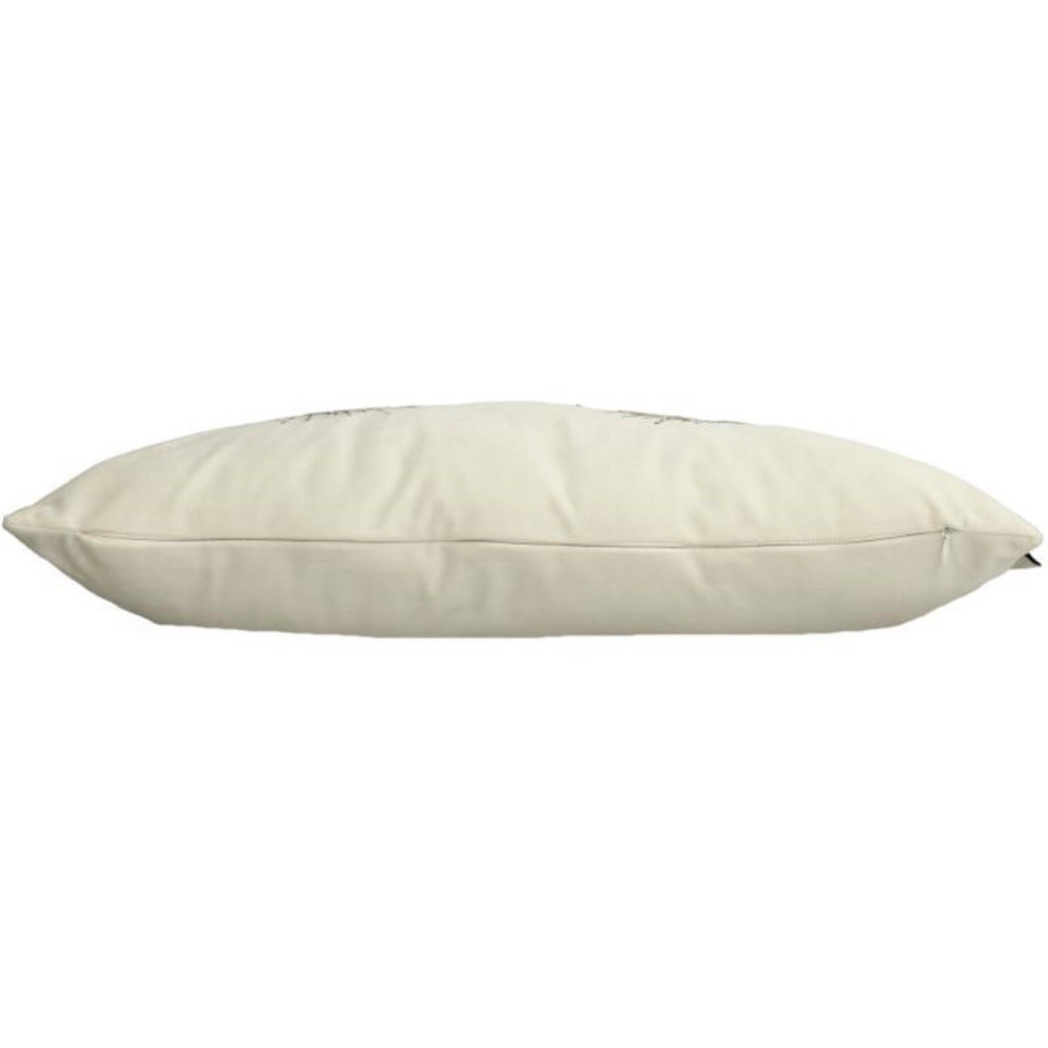 HD Collection Dekokissen Kissen Elfenbeinfarben Samt Stickerei Augen Sommer Länglich 50 cm, Stickerei mit Augenmotiv