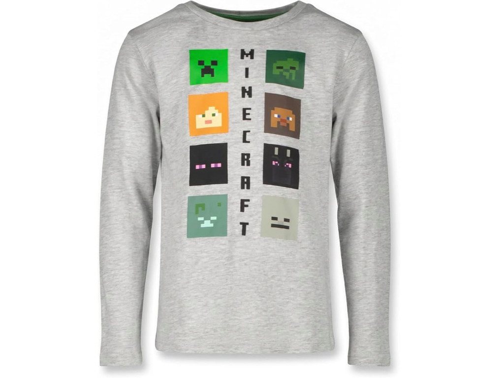 Minecraft Langarmshirt Minecraft Video Game Langarmshirt grau