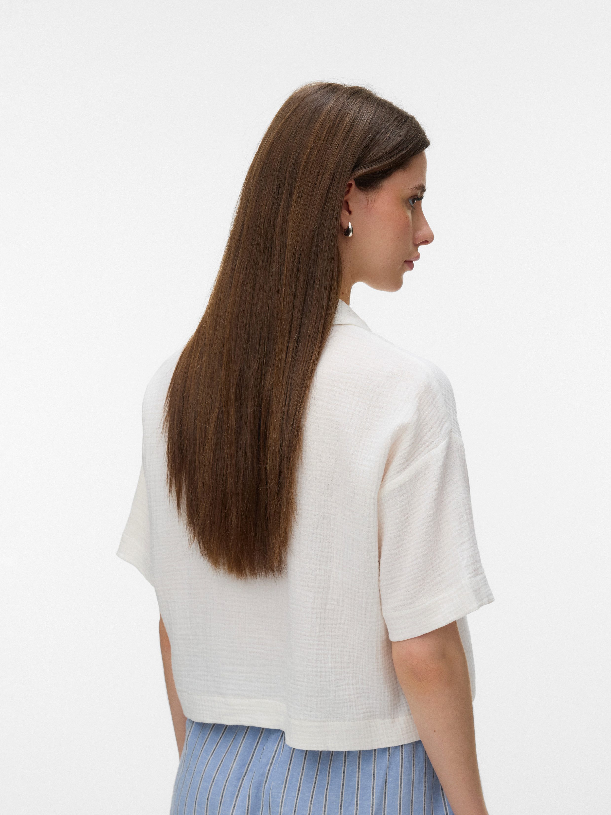 Vero Moda Kurzarmbluse VMNATALI SS CROP SHIRT WVN NOOS Baumwolle, verkürzte günstig online kaufen