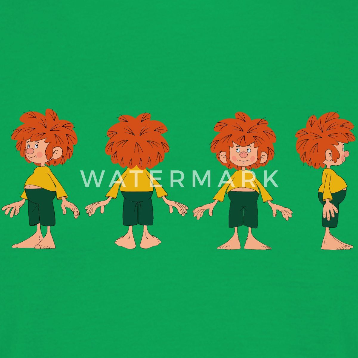Spreadshirt T-Shirt Pumuckl Aus Verschiedenen Blickwinkeln Männer T-Shirt ( günstig online kaufen