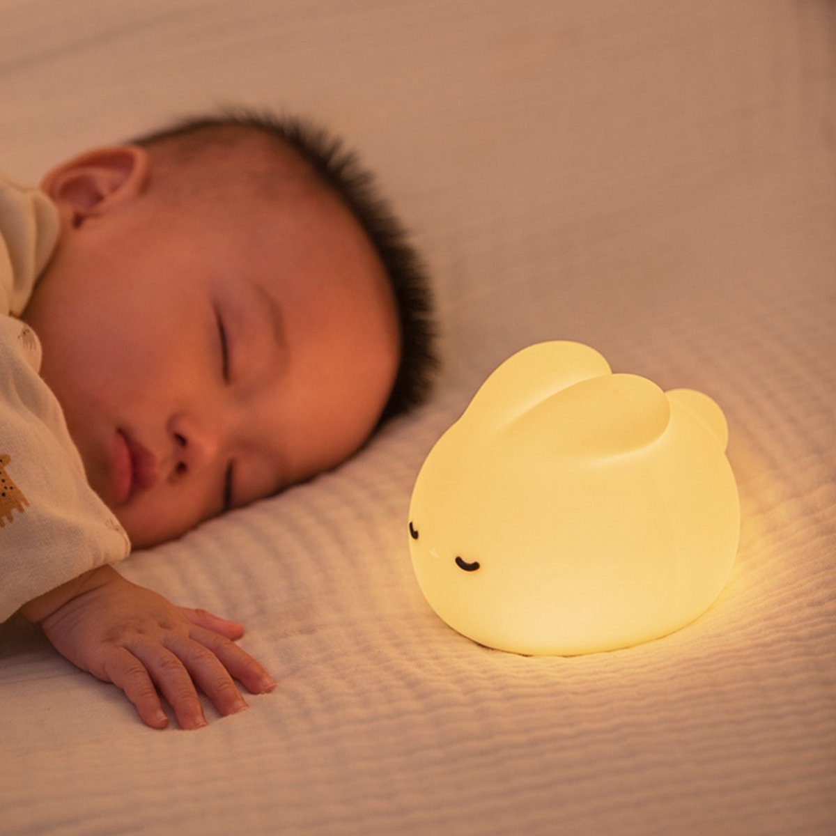 feinlux Nachtlicht Nachtlicht LED Nachtlicht 3 Stufen einstellbar USB aufladbar, LED fest integriert, warm, für Kinder geeignet