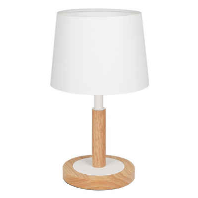 Tomons LED Tischleuchte Nachttischlampe dimmbar aus Holz, LED Tischlampe