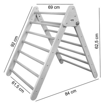 TikTakToo Klettergerüst Kletterdreieck Montessori Motoriktrainer Indoor 84x69x62,5cm, (Spiel-Set), Kletterberg, Fördert motorische Fähikeiten von Kleinkindern