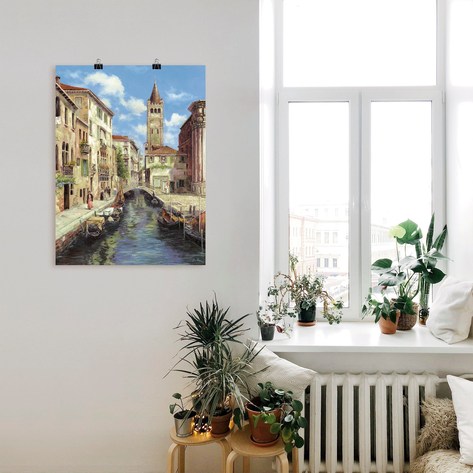 Artland Wandbild Wandaufkleber (1 Leinwandbild, Venedig in versch. oder Alubild, Venedig, Größen als Poster St)