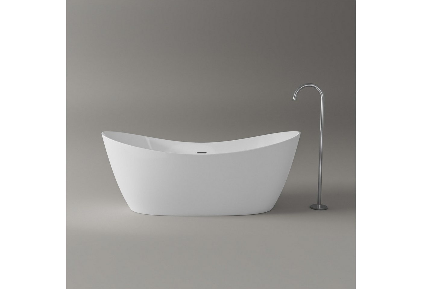 Thumbnail - Bernstein Badewanne SIENA 2.0, oval freistehende Badewanne Acryl in Weiß - 170 x 80 x 68 cm