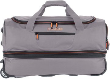 travelite Reisetasche Basics, 55 cm, grau/orange, mit Rollen