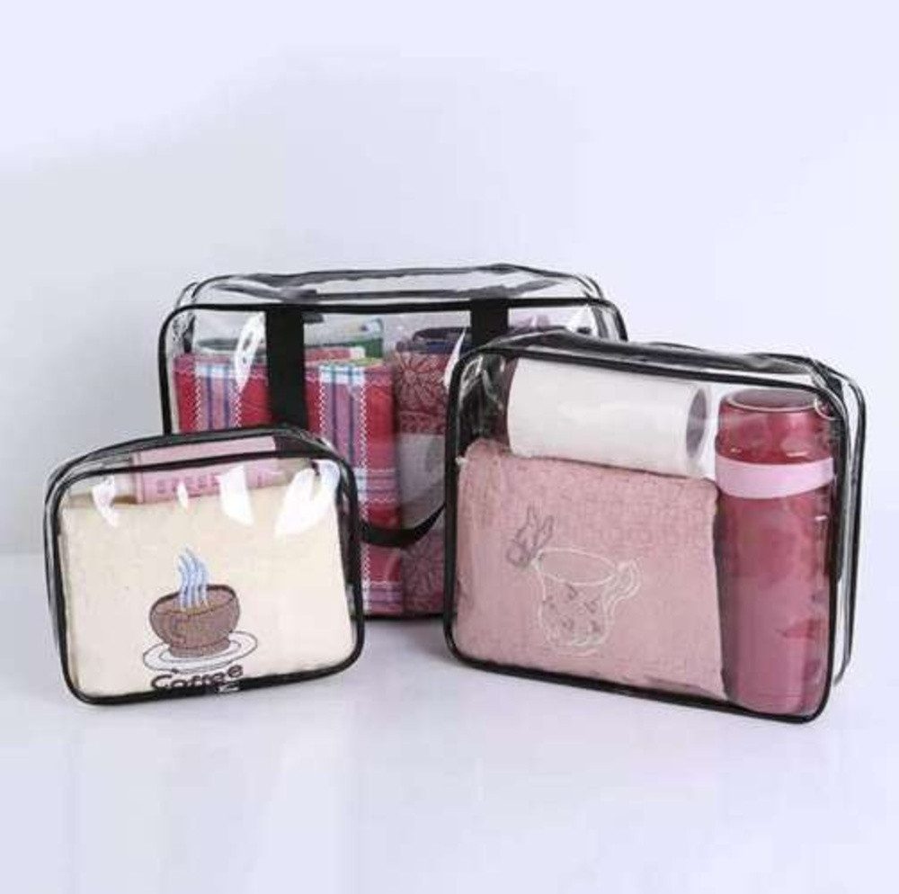 soulima Kosmetiktasche Reisetasche 3-in-1 Kosmetiktasche (Spar-Set, 3-tlg., Universal), drei Kosmetiktaschen in verschiedenen Größen (klein, mittel, groß)