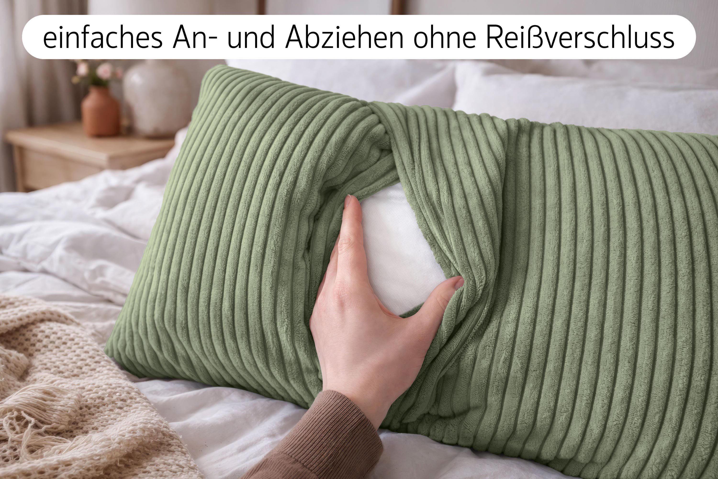 Amilian Dekokissen 40x80 cm mit Füllung - Sofakissen, Zierkissen - Couchkissen, 1 Stück - weich, formstabil, pflegeleicht und waschbar – Bild 3 von 5