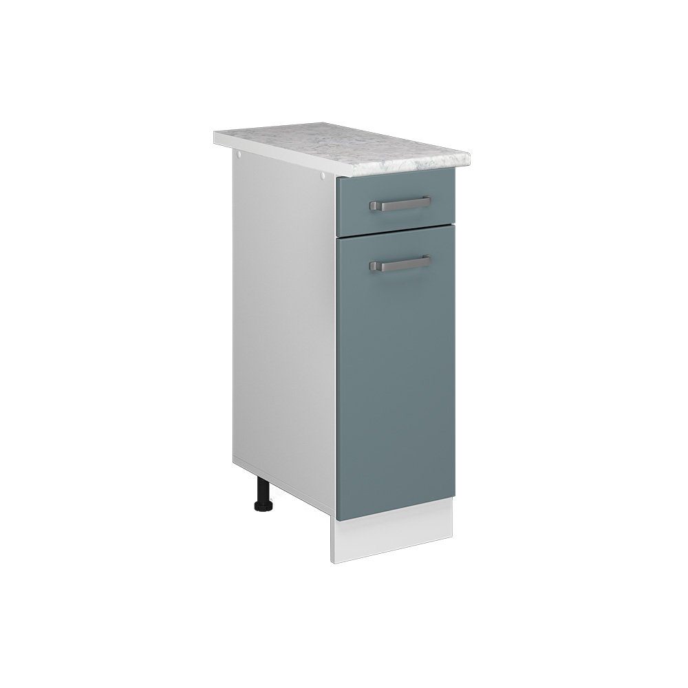 Vicco Unterschrank R-Line, Blau-Grau/Weiß, 30 cm, günstig online kaufen