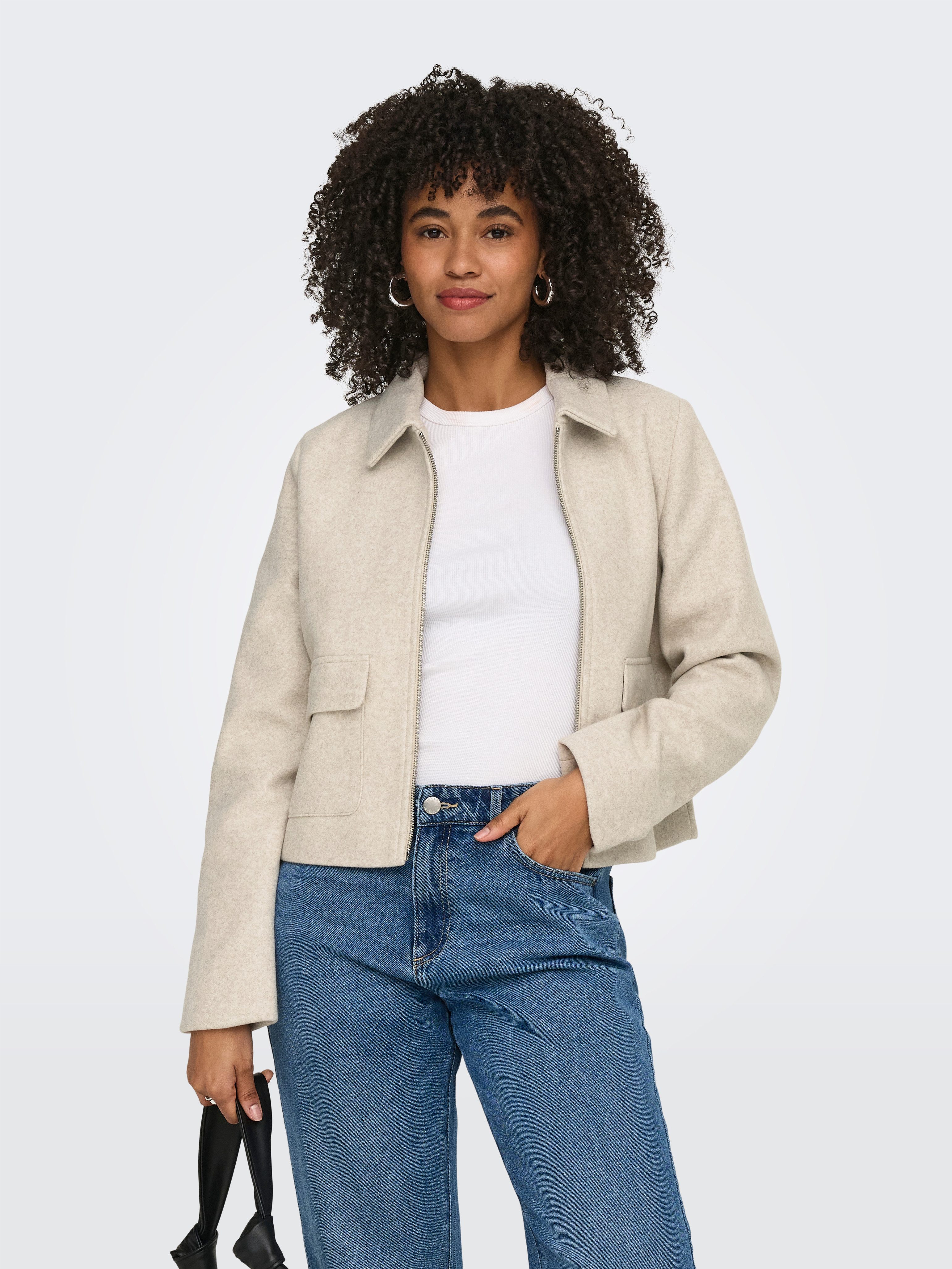 ONLY Kurzjacke ONLVELA ZIP SHORT JACKET OTW