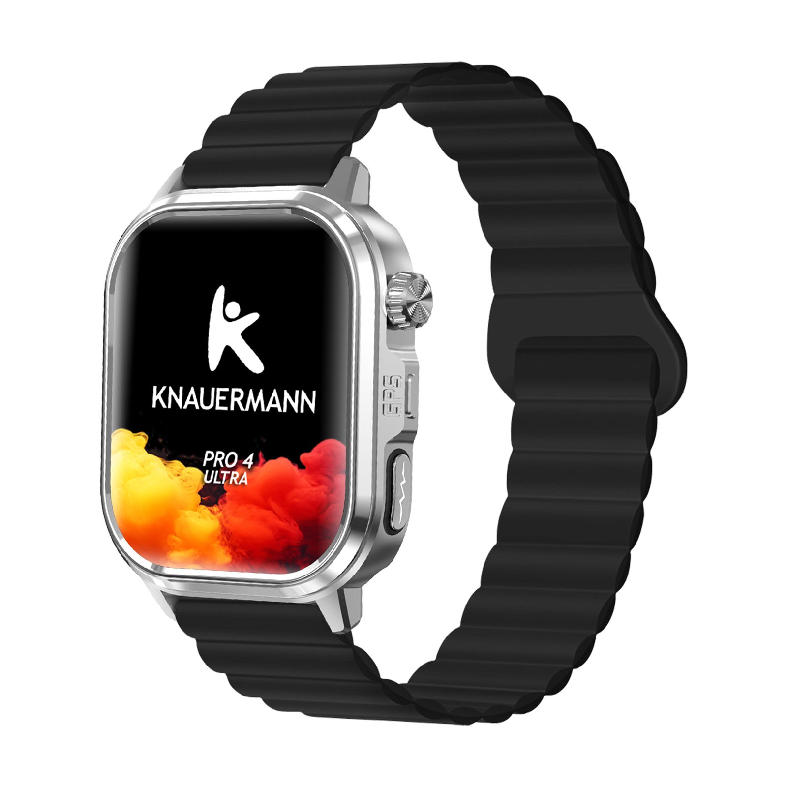 Knauermann PRO 4 Ultra Gesundheitsuhr Smartwatch, GPS, Pflege-, SOS, Gesundheits- und Sportfunktionen