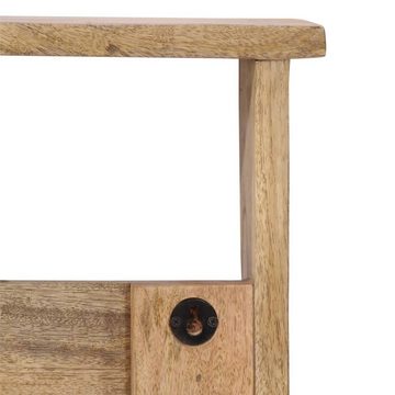 vidaXL Garderobenständer Wandgarderobe mit 4 Haken Massivholz Mango