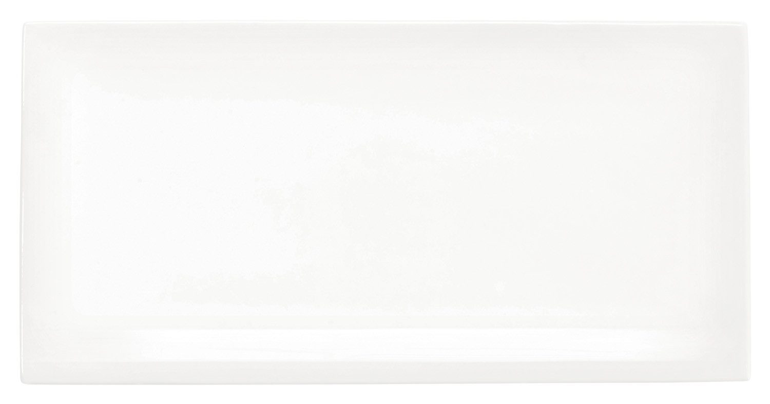 ASA SELECTION Vorspeisenteller A TABLE, 29 x 14,5 cm, Weiß, Fine Bone China, (1 St), Spülmaschinengeeignet, Mikrowellengeeignet