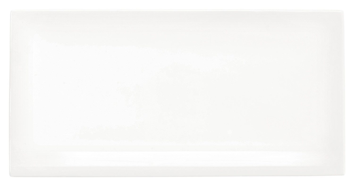ASA SELECTION Vorspeisenteller A TABLE, 29 x 14,5 cm, Weiß, Fine Bone China, (1 St), Spülmaschinengeeignet, Mikrowellengeeignet