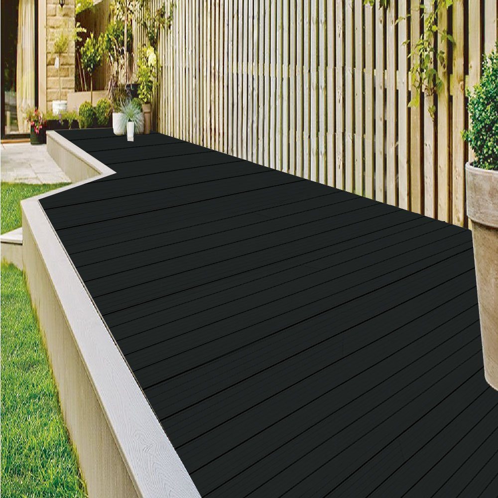Endorphin Terrassendielen ® 8m² Anthrazit WPC Terrassendielen Komplettset