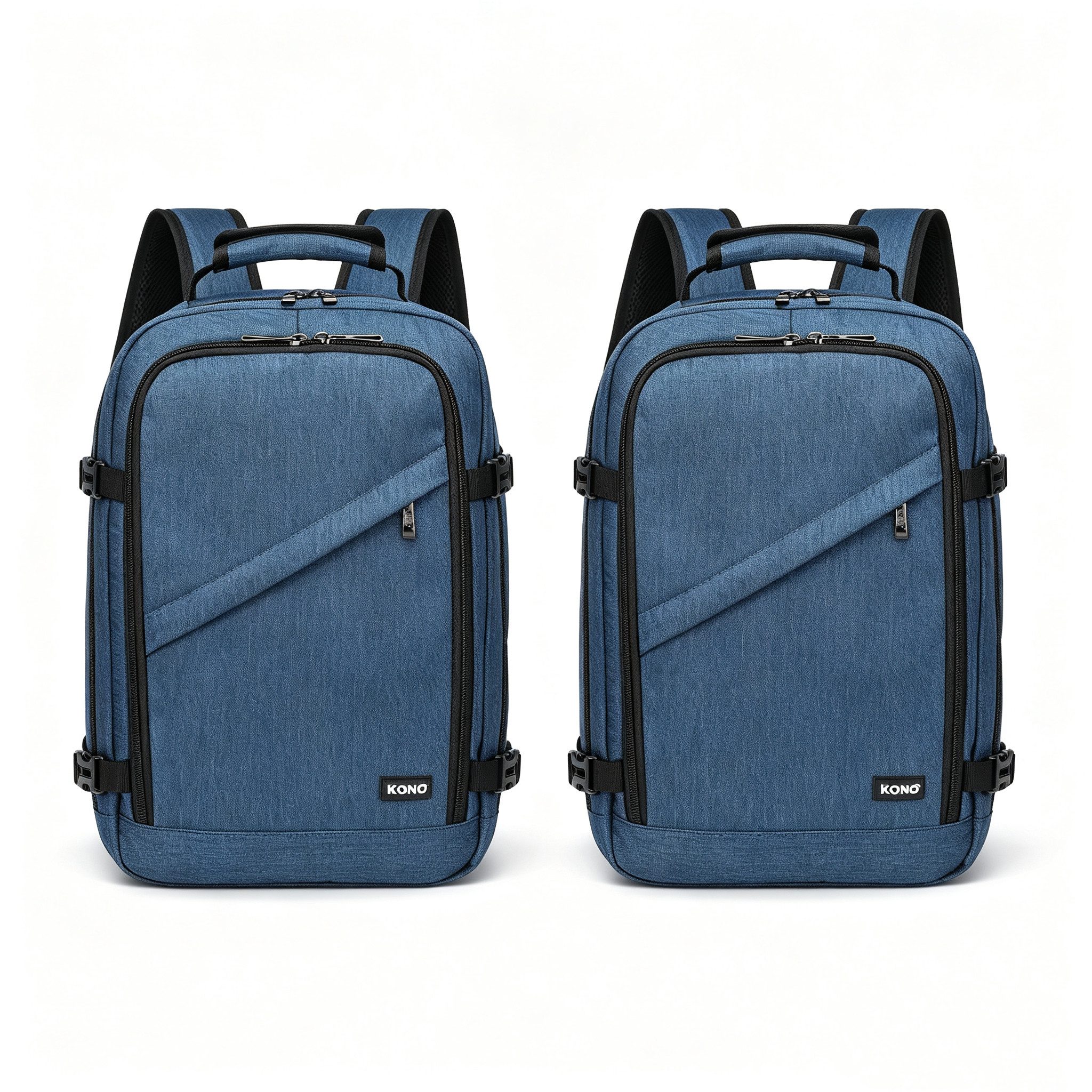 KONO Tagesrucksack 20L, Kabinenrucksack 40x20x25 cm für für Ryanair, Unter-Sitz-Tasche (2-tlg)