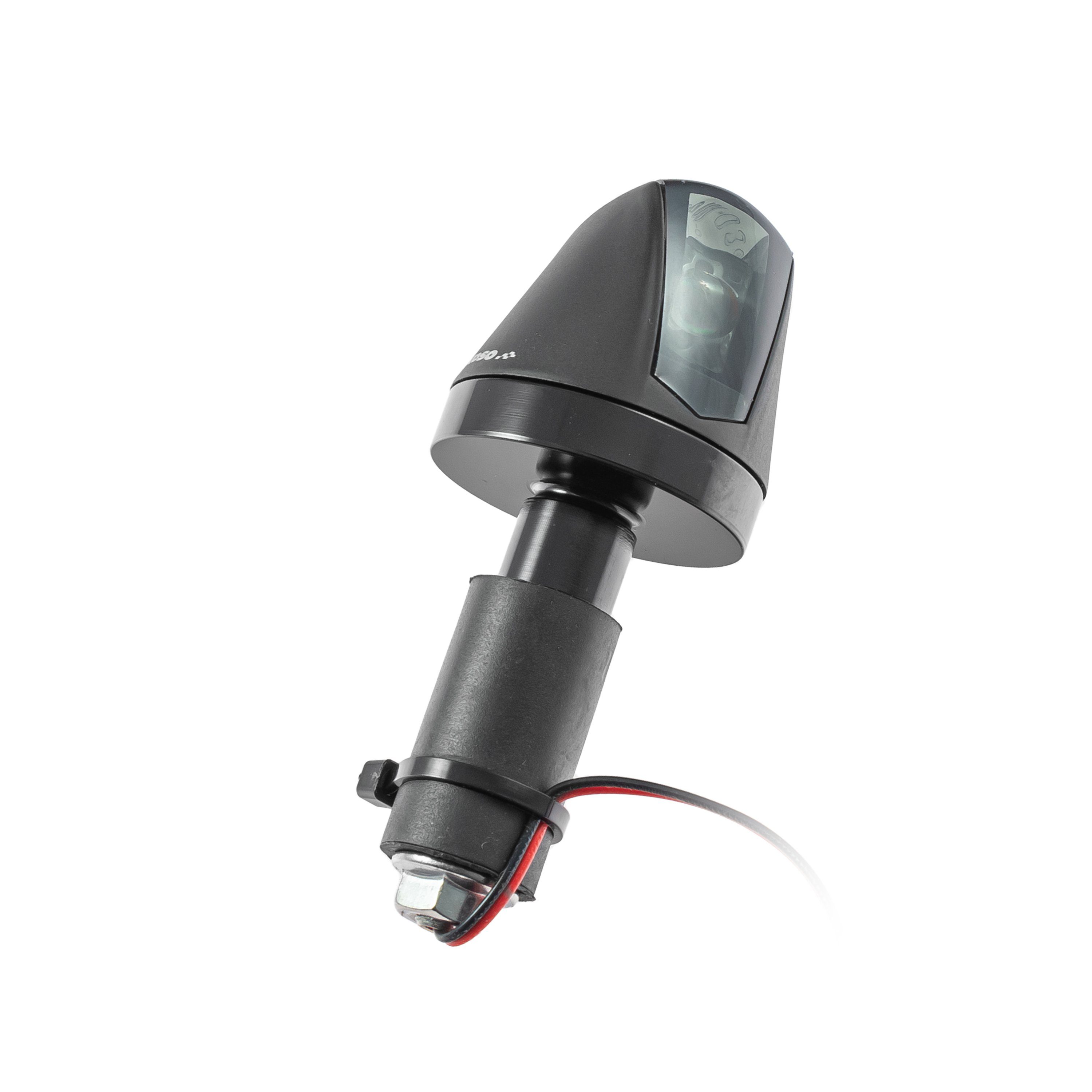 ZIEGER Blinker Universal Motorrad Alu-Lenkerendenblinker Knight schwarz getönt E-gepr