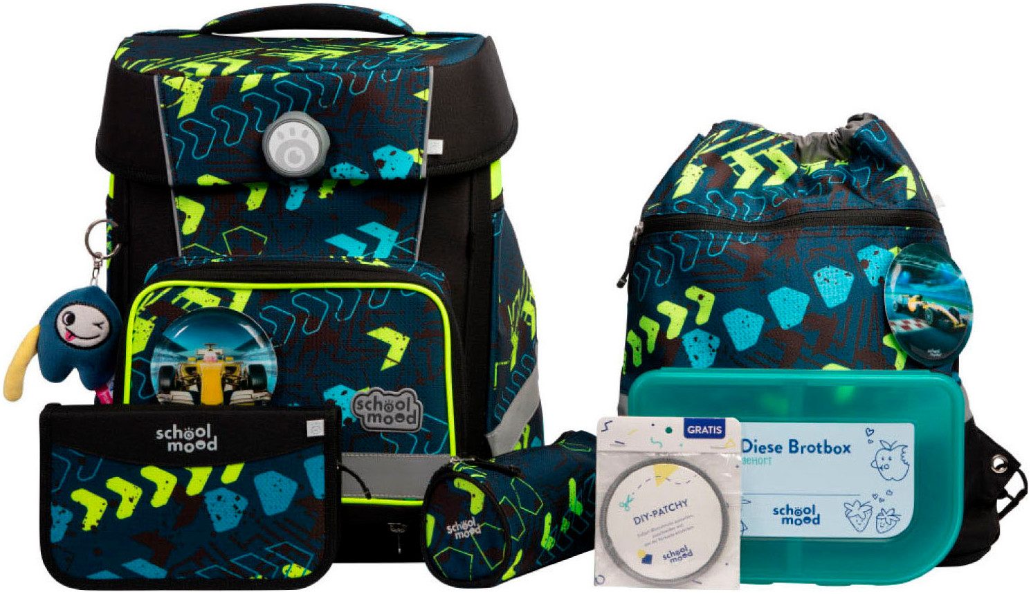 SCHOOL-MOOD® Schulranzen Champion Maxx Pro (Set, 7-tlg)