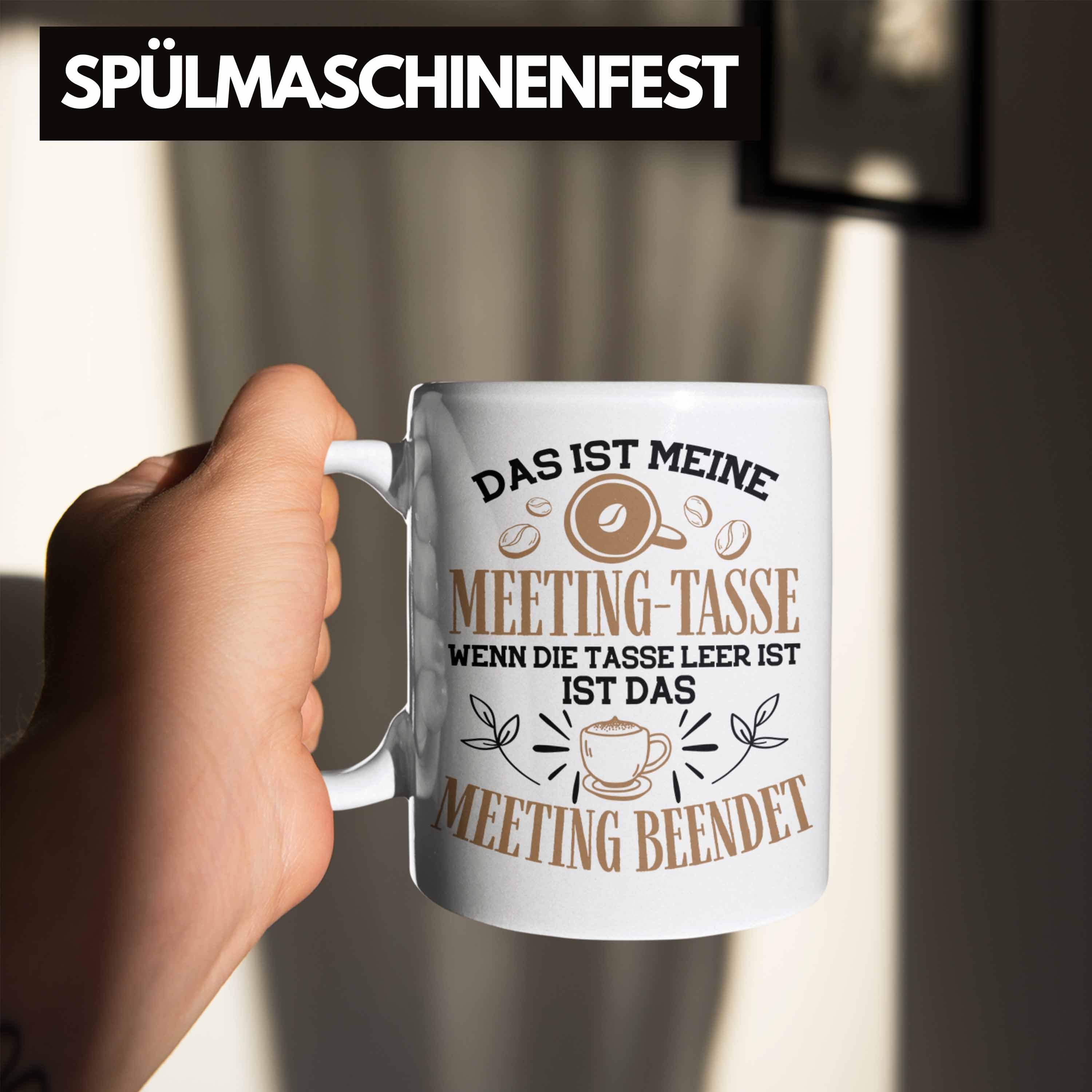 Lustige Tasse Trendation Weiss Tasse Geschenk Büo Kollege Meeting Gadgets Office für - für Trendation Kaffeetasse Kollegin