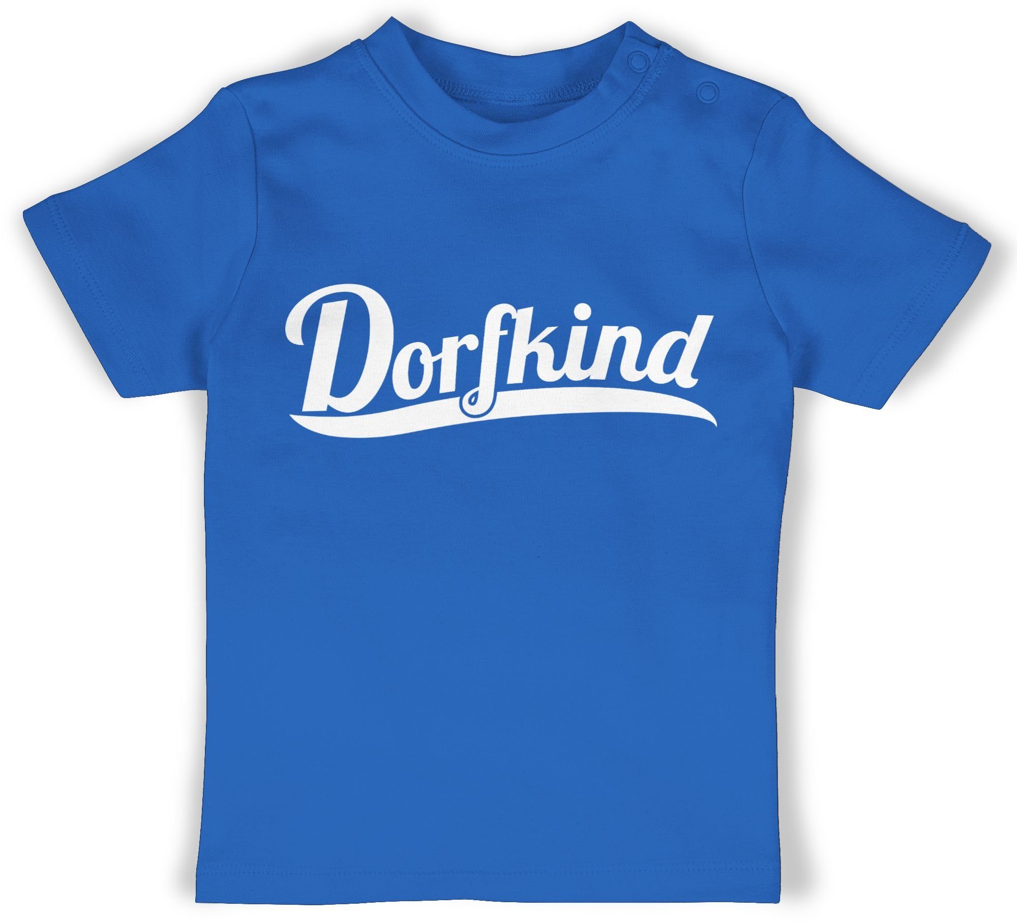 1 Dorfkind Shirtracer Sprüche Weiss T-Shirt Baby Royalblau