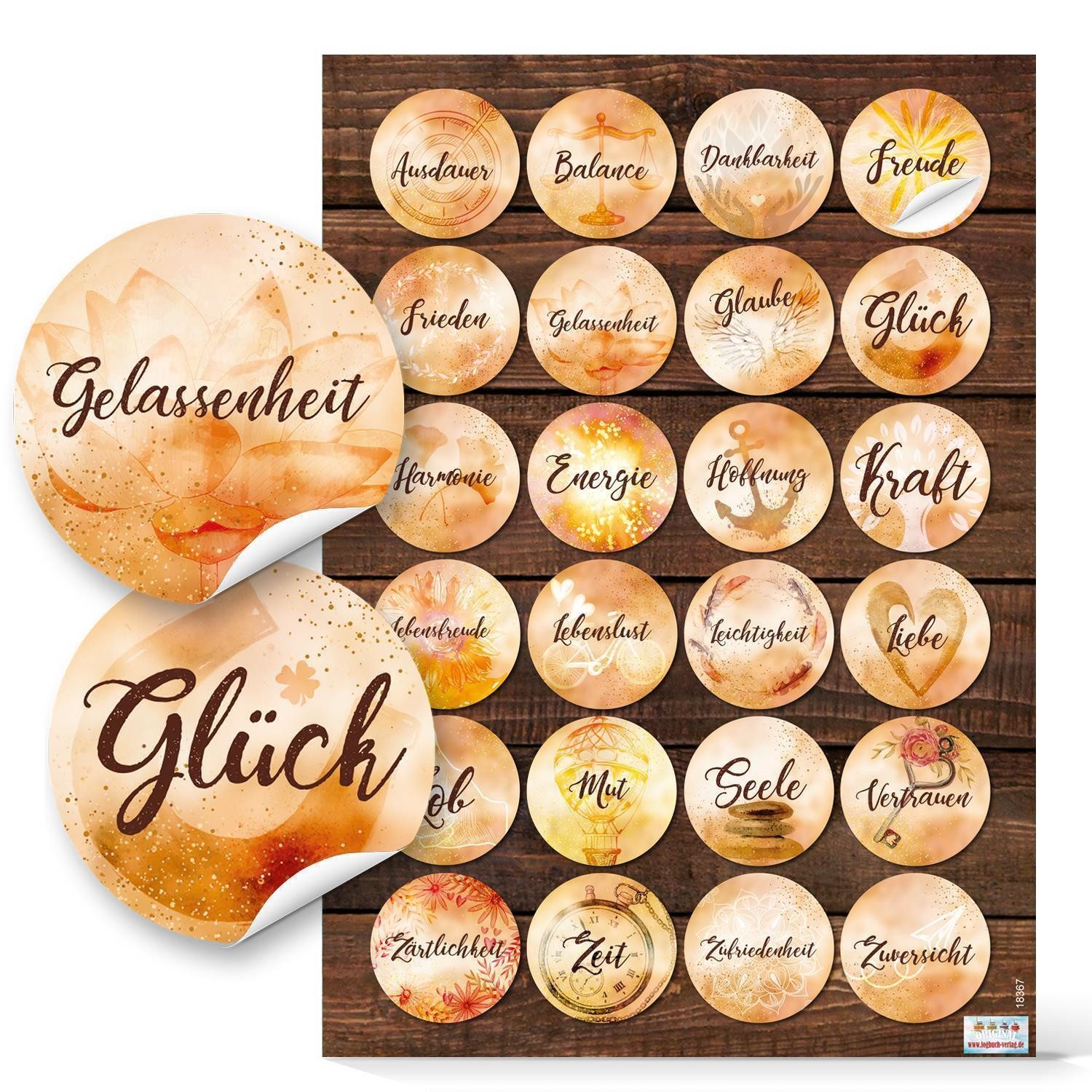 Logbuch-Verlag Aufkleber Großes Sticker Set mit 6 x 24 Aufklebern - Sprücheaufkleber zum – Bild 5 von 5