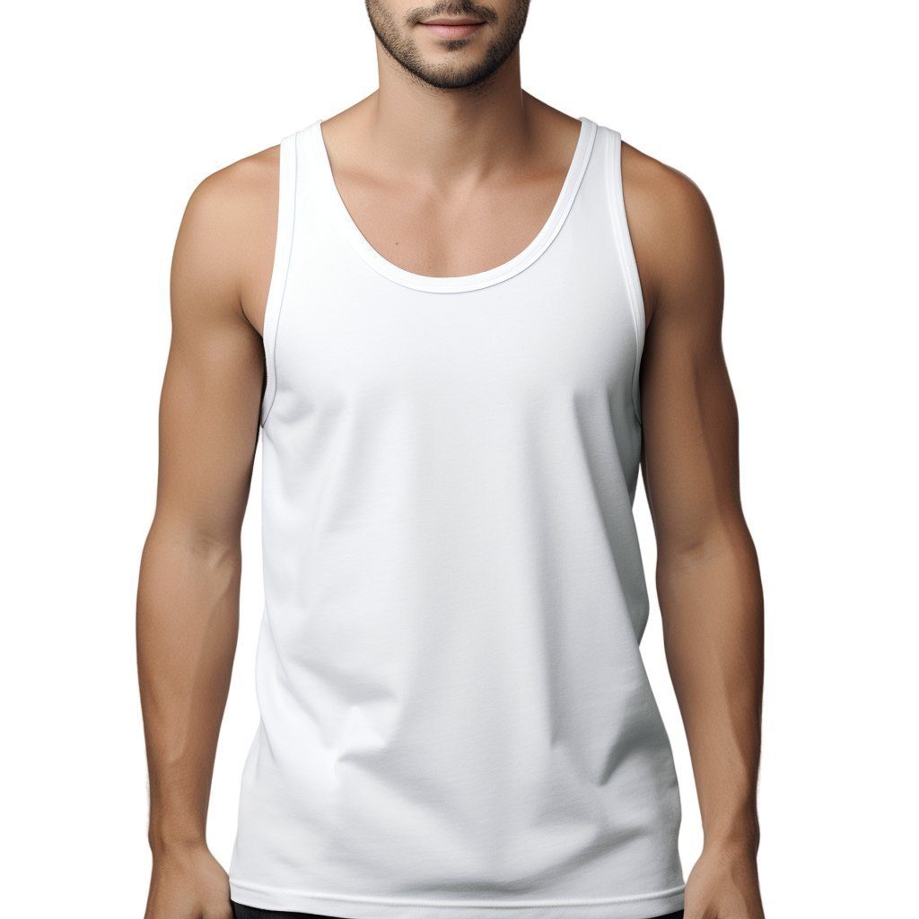 Selef Creation Unterhemd 4er Pack PREMIUM Herren Unterhemd Feinripp Tank-Top 100% Baumwolle