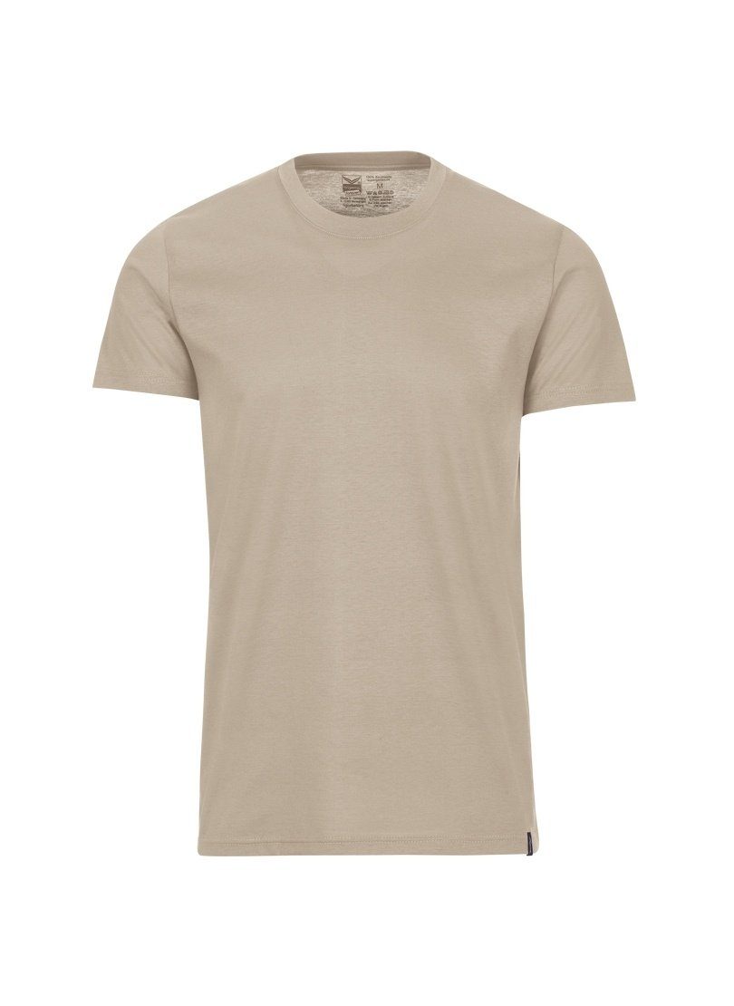 sand T-Shirt Trigema DELUXE aus Slim Fit Baumwolle T-Shirt TRIGEMA