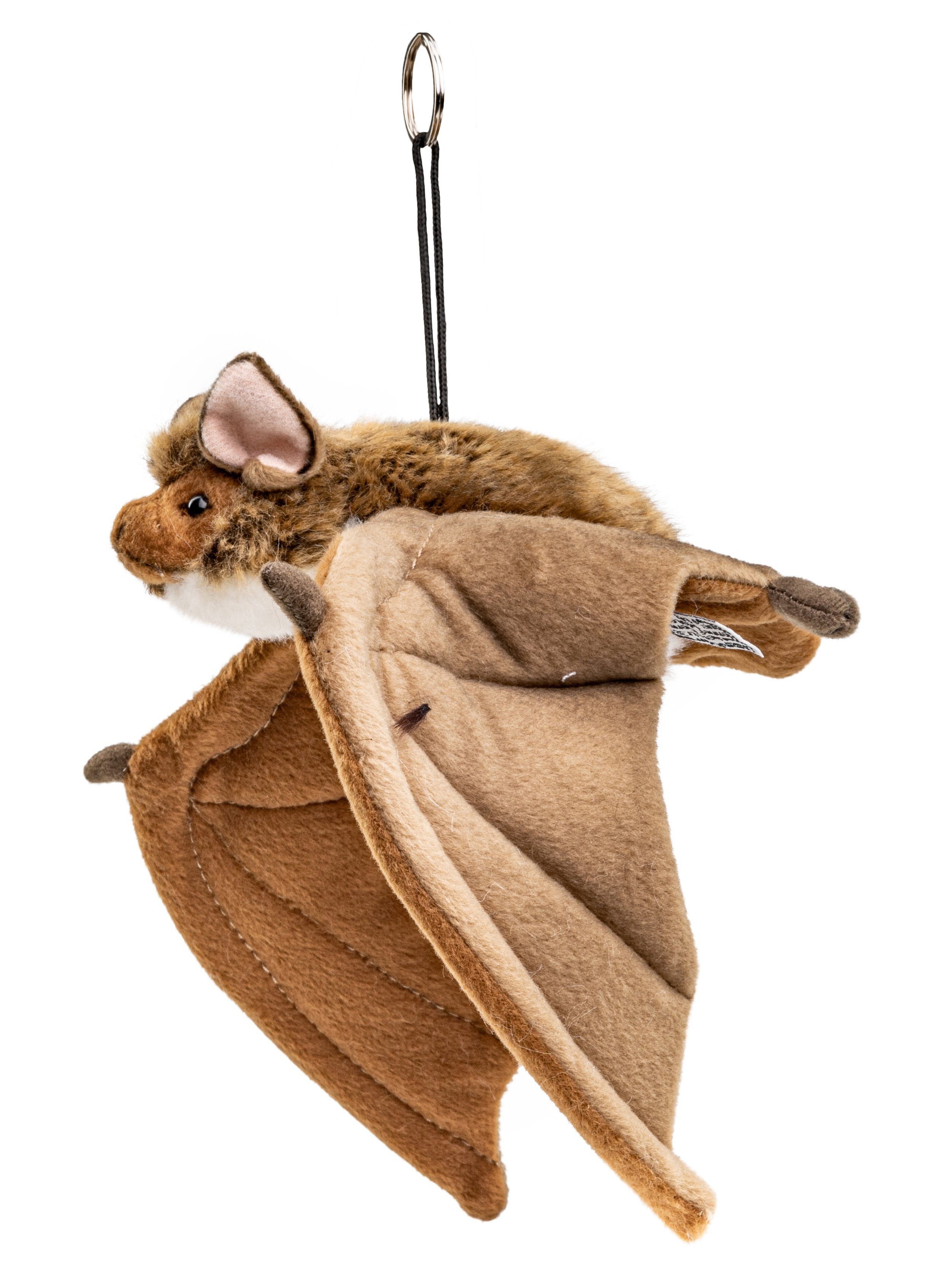 Uni-Toys Kuscheltier Fledermaus, groß - Mit Schlüsselring - 35 cm (Breite) - Plüschtier, zu 100 % recyceltes Füllmaterial