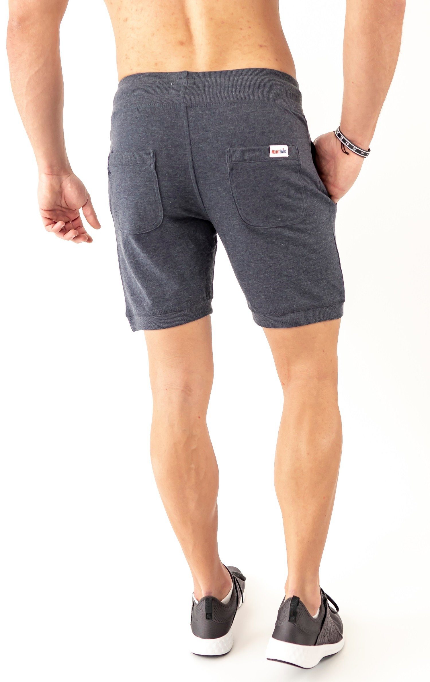 Mount Swiss Shorts Mount Swiss© dunkelblau / Größen kurze elastischer erhältlich in Herren Freizeit-Shorts LUCA (1-tlg) Großen auch Bund