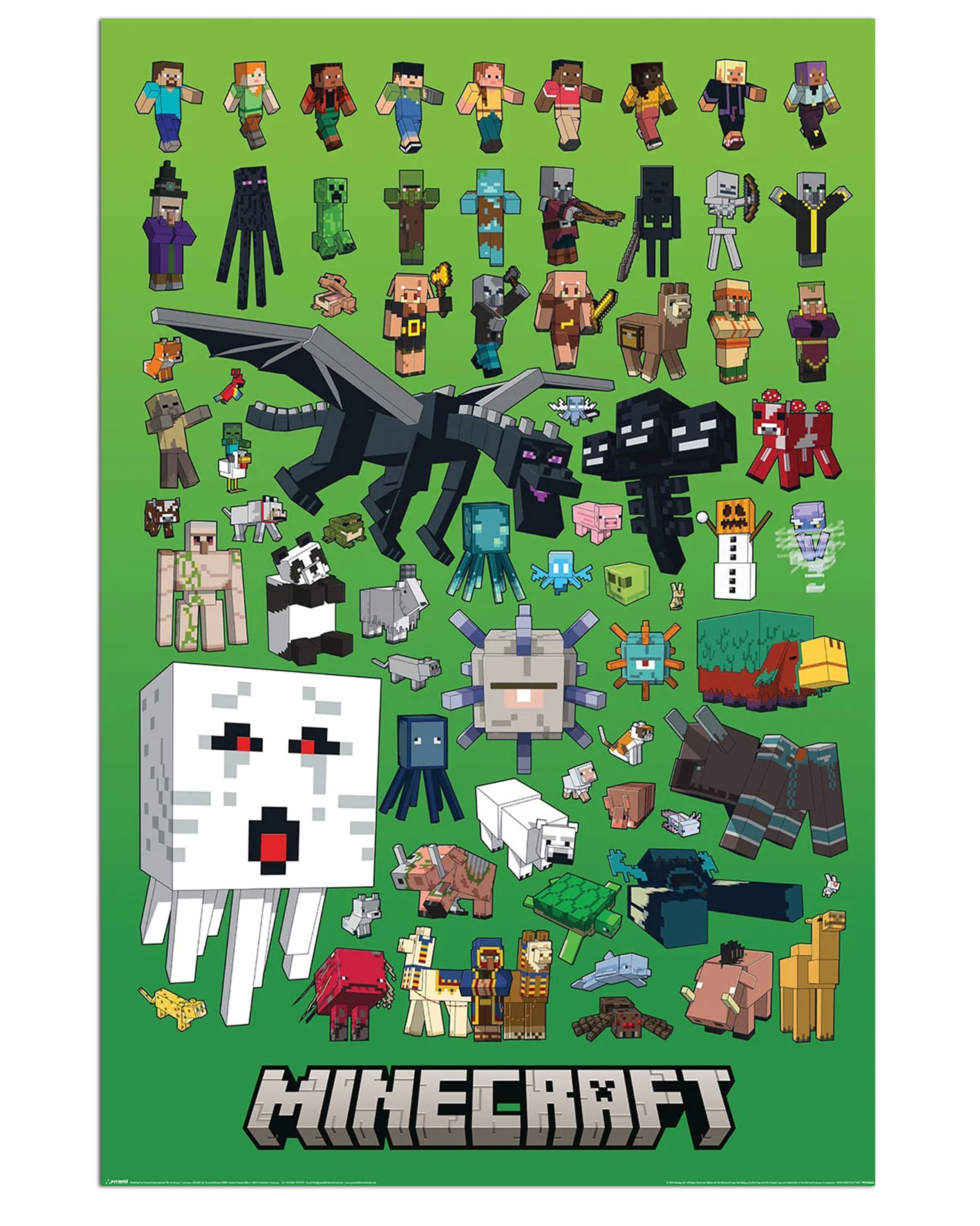 PYRAMID Poster Minecraft Poster Character Montage günstig online kaufen