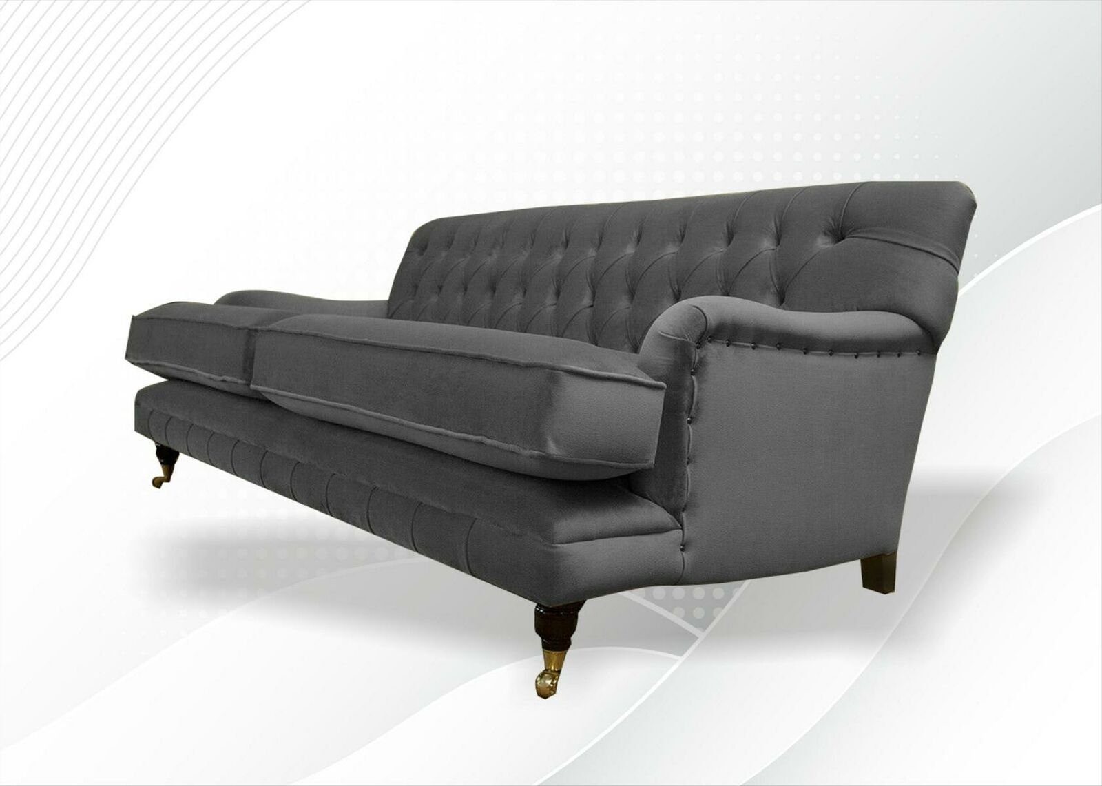 JVmoebel Sofa, Graue Polster Sofas Design Luxus Couch Sofa 4 Sitzer Stoff