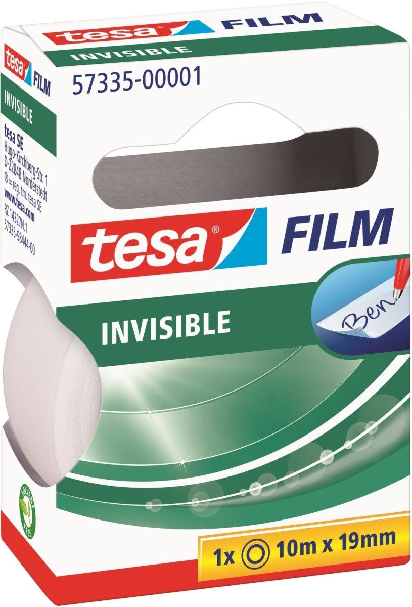 tesa Klebepad Klebefilm Eco & Clear 19mm x 10m transparent Packung mit 10 Stück