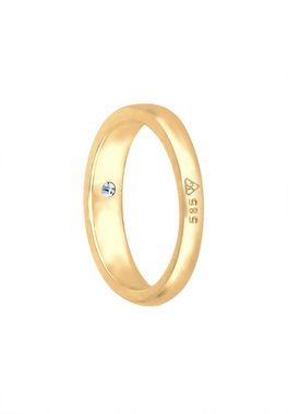Elli DIAMONDS Bead Kinder Taufring Diamant (0.005 ct) 585 Gelbgold
