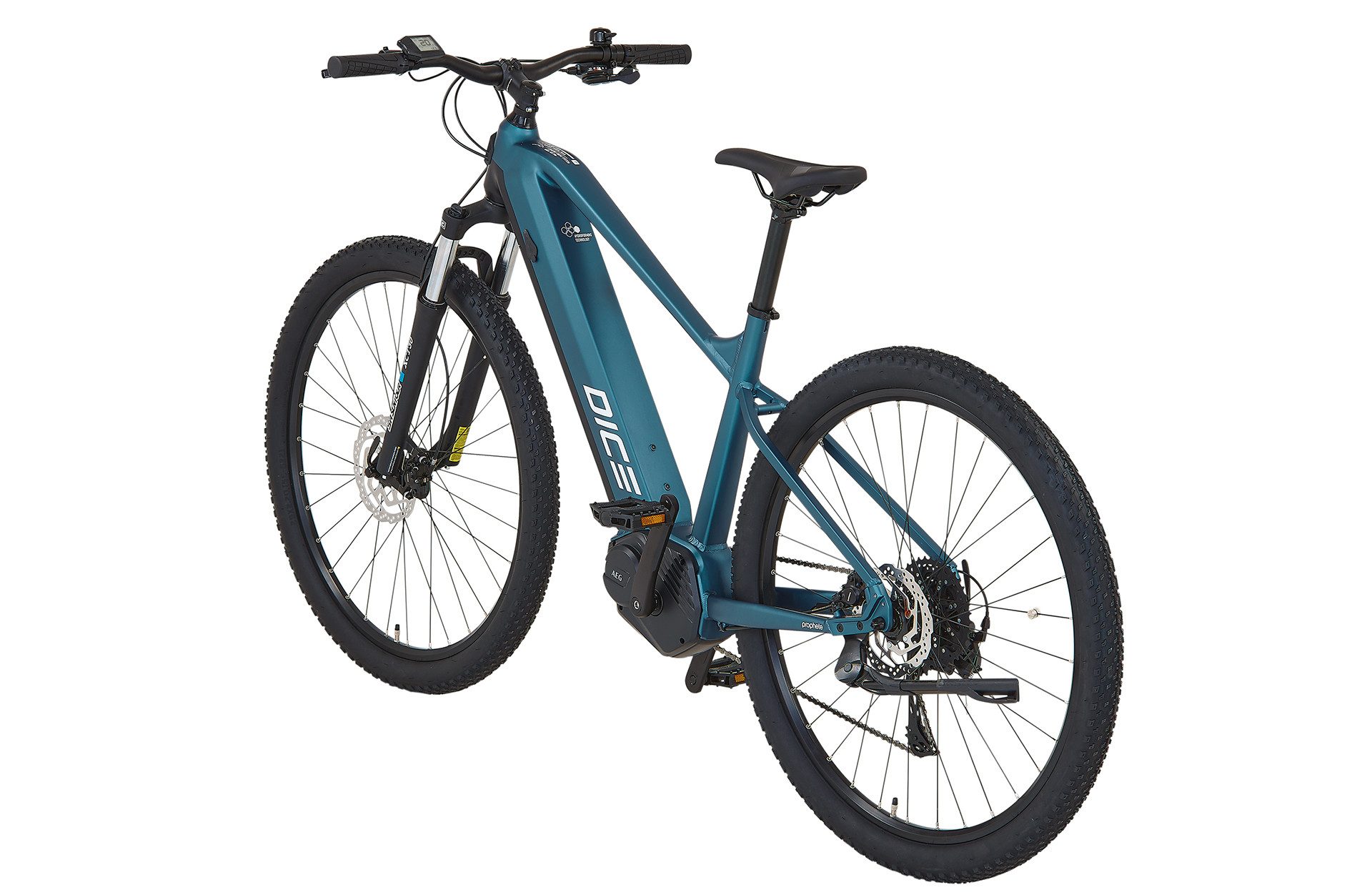 Prophete E-Bike Mountainbike Dice 3.8, 10 Gang Shimano Cues Schaltwerk, Kettenschaltung, Mittelmotor, 540 Wh, Pedelec, Elektrofahrrad für Damen und Herren, MTB – Bild 4 von 5