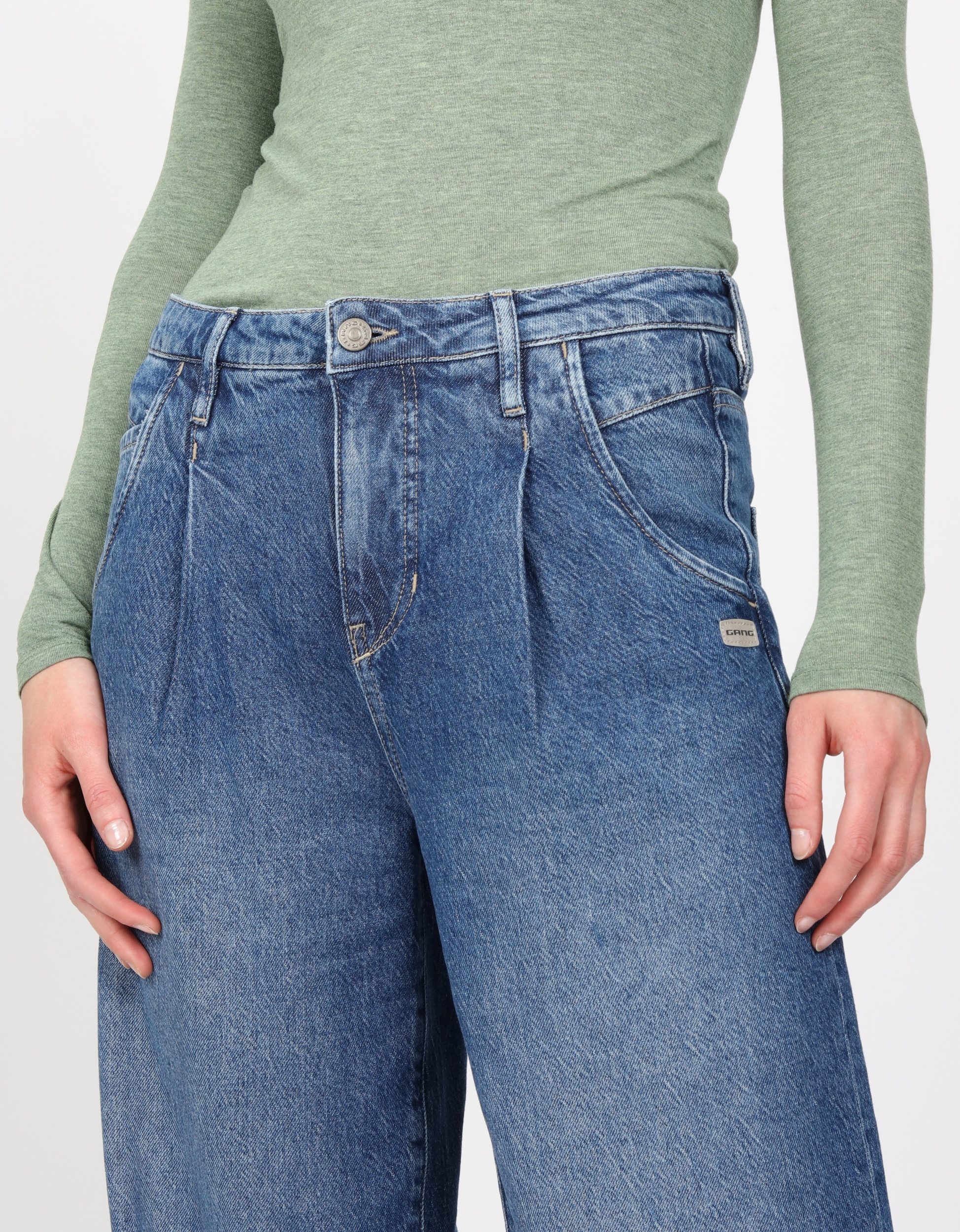 GANG Weite Jeans - 94SILVIA WIDE - Balloon Fit Jeans - Modische Damenjeans