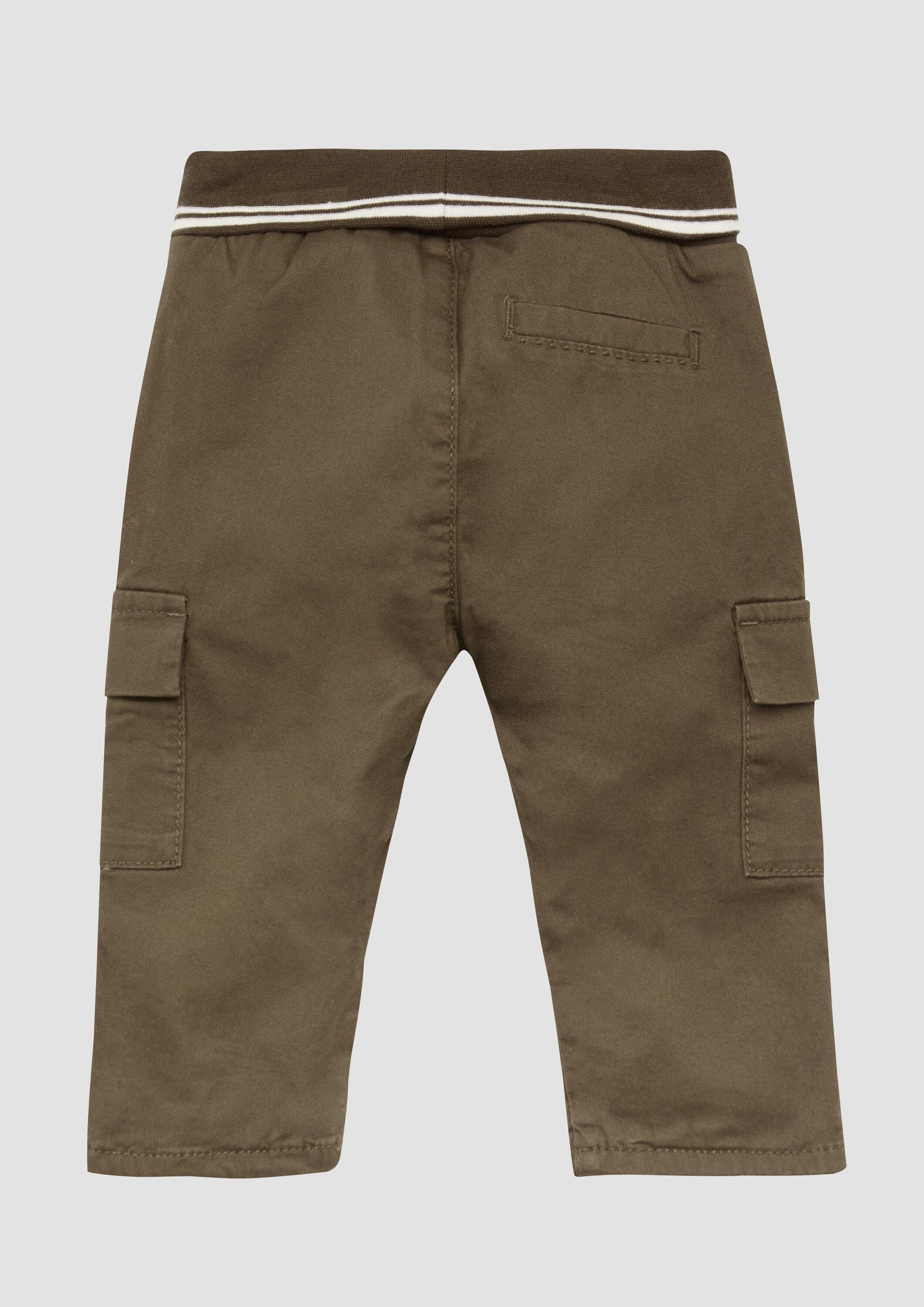 s.Oliver Chinos Hose Gefütterte Twill-Hose mit Cargotaschen