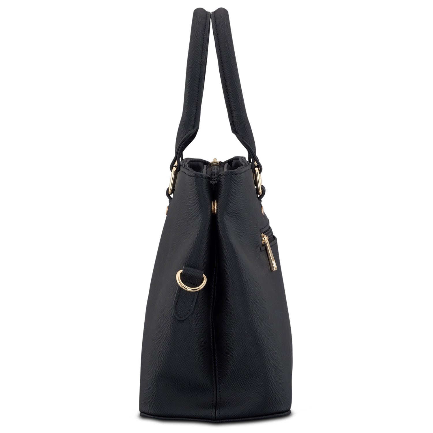 Expatrié Handtasche Julie Handtasche Damen, Shopper (2-tlg), Saffiano Optik