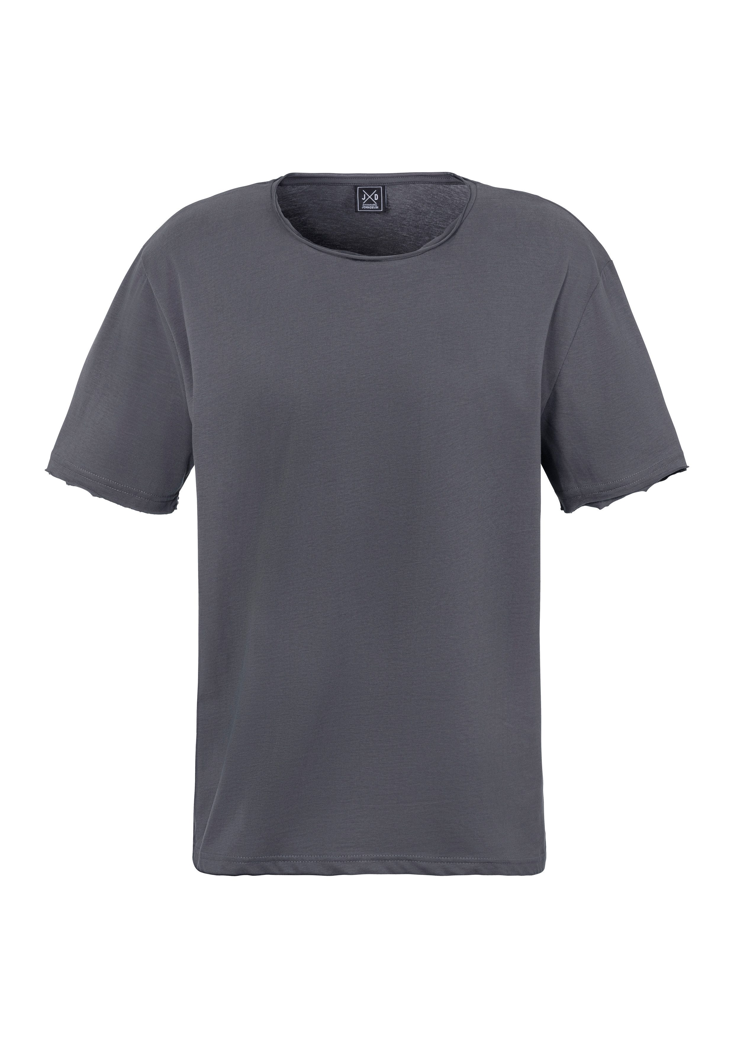 John Devin T-Shirt (Packung, 2) Relaxed Fit, Kurzarm, Freizeitshirt mit Rundhals aus reiner Baumwolle