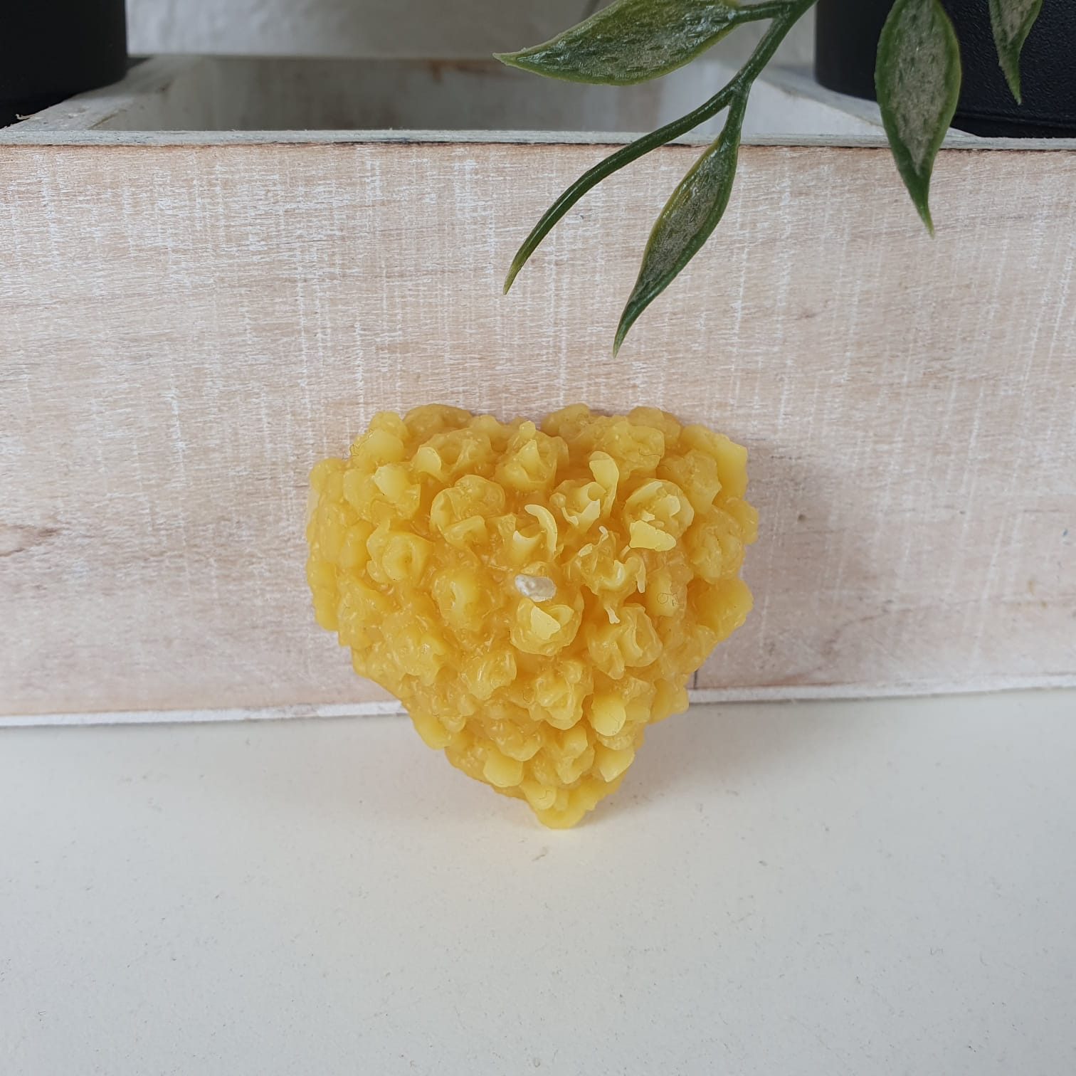 Aspinaworld Bienenwachskerze Rosenkerze Herzform 2 cm – Kerze aus Bienenwachs