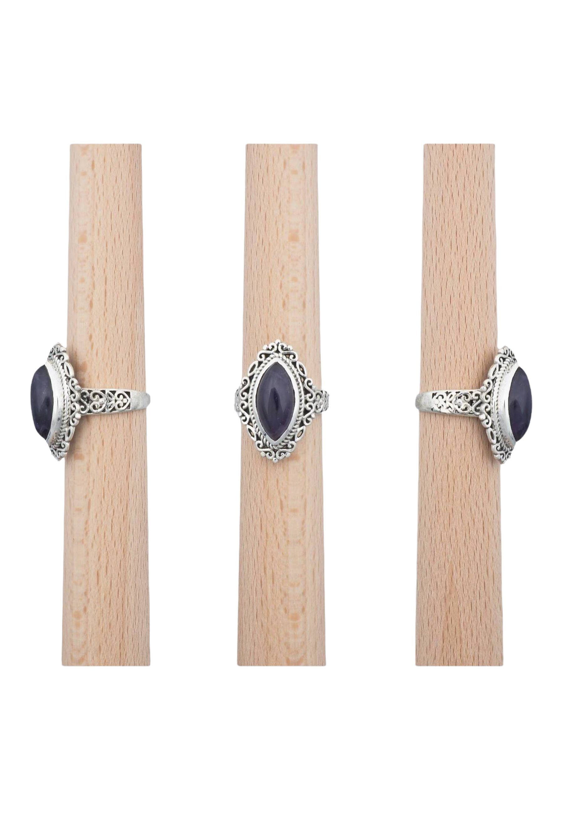 mantraroma Amethyst Silberring mit Silber 925er