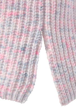 Buffalo V-Ausschnitt-Pullover aus weichem Chenille, Strickpullover, kuschelig weich, Pastell