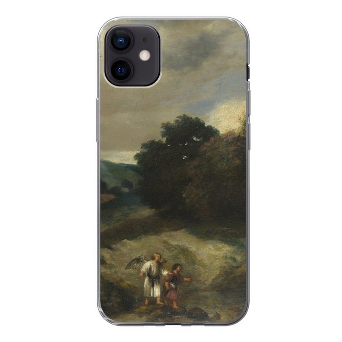 MuchoWow Handyhülle Eine Landschaft mit Tobias und dem Engel - Gemälde von Jan Lievens Handyhülle Apple iPhone 12 Mini Smartphone-Bumper Print Handy