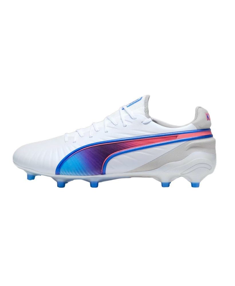 PUMA King Ultimate FG/AG (für festen Boden/Kunstoberflächen) weiss/blau Fußballschuh