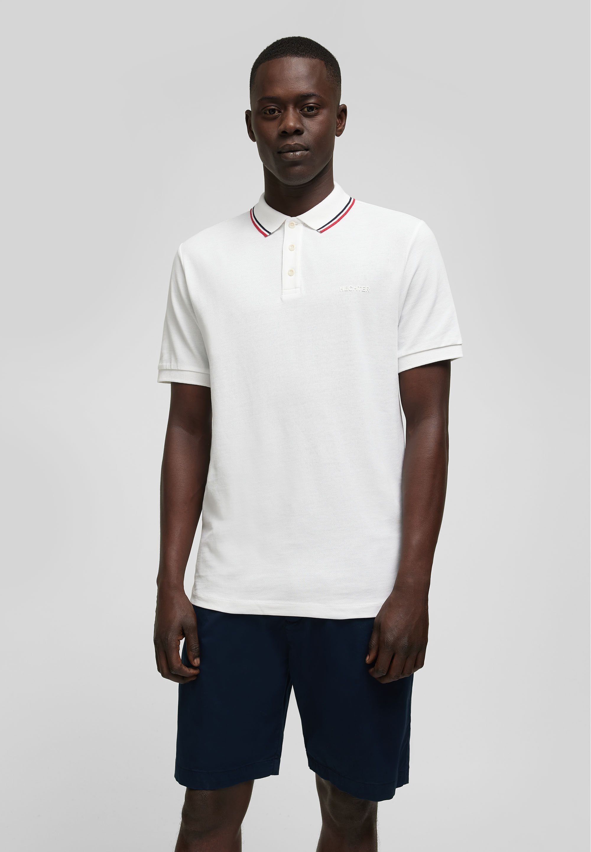 HECHTER PARIS Poloshirt (1-tlg) mit Kontrastpiping günstig online kaufen