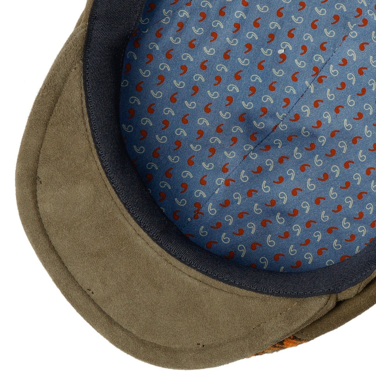 Alfonso D´Este Flat Cap (1-St) Schirmmütze mit Schirm, Made in Italy